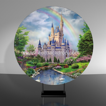 001 Disney castle design aluminum round backdrop stand